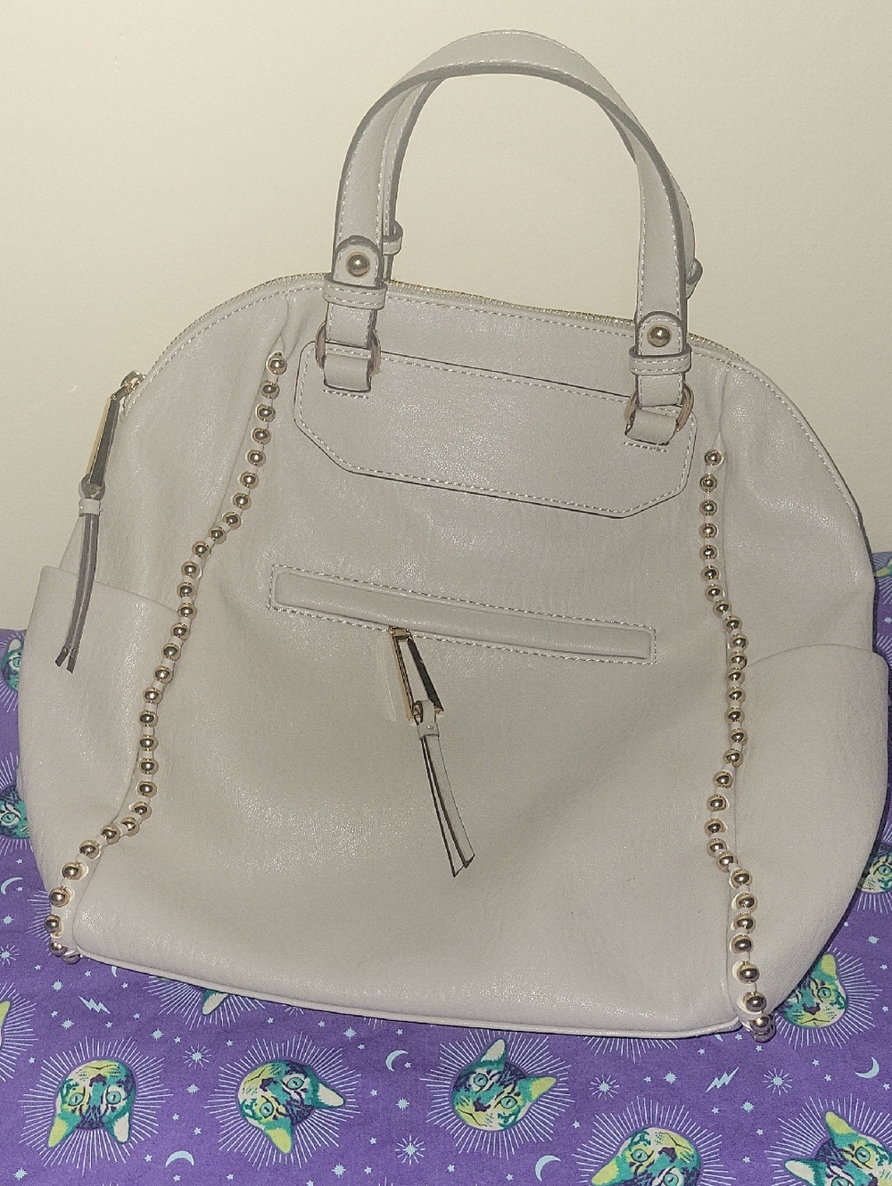 NWOT Jessica Simpson Large Backpack Purse In Creamy Gray